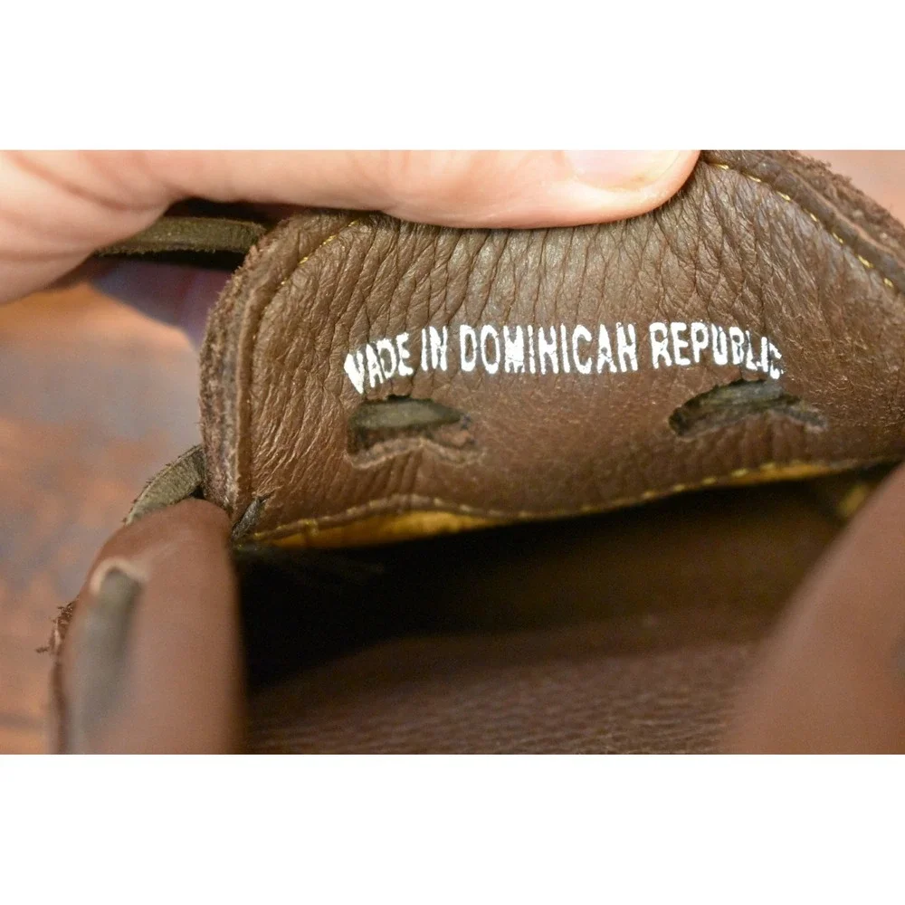 Minnetonka Moccasin Mens 13 Dark Brown Pebbled Leather Camp Mocs 702 Loafer